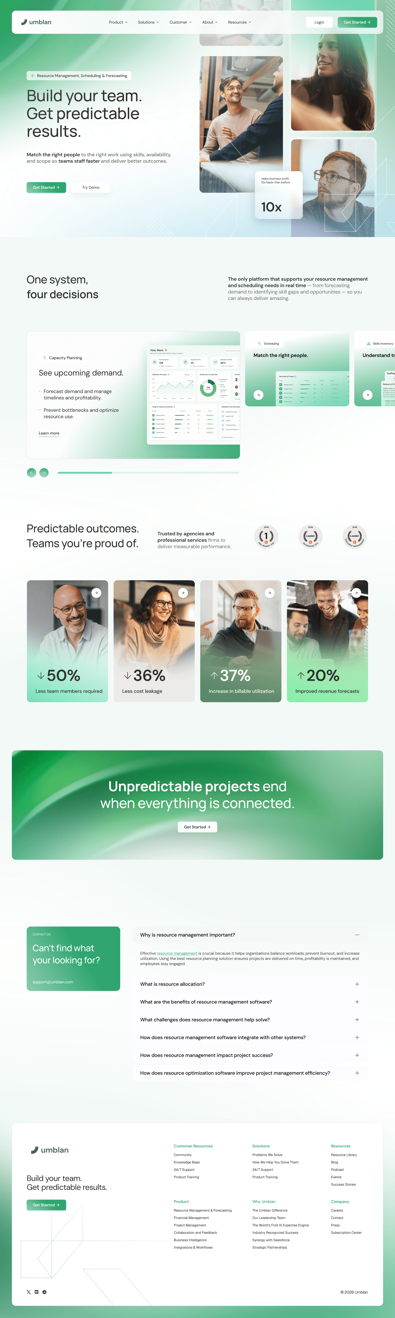 full layout landing page